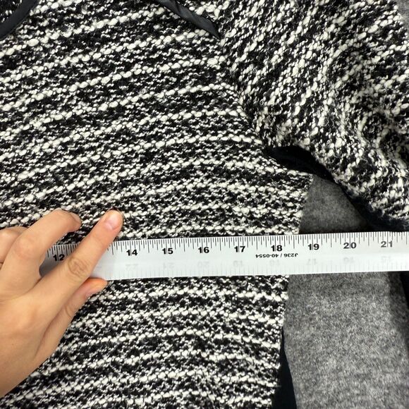 Cato Dress Women M Medium Gray Striped Shift Midi Button Long Sleeve Casual - Picture 4 of 6